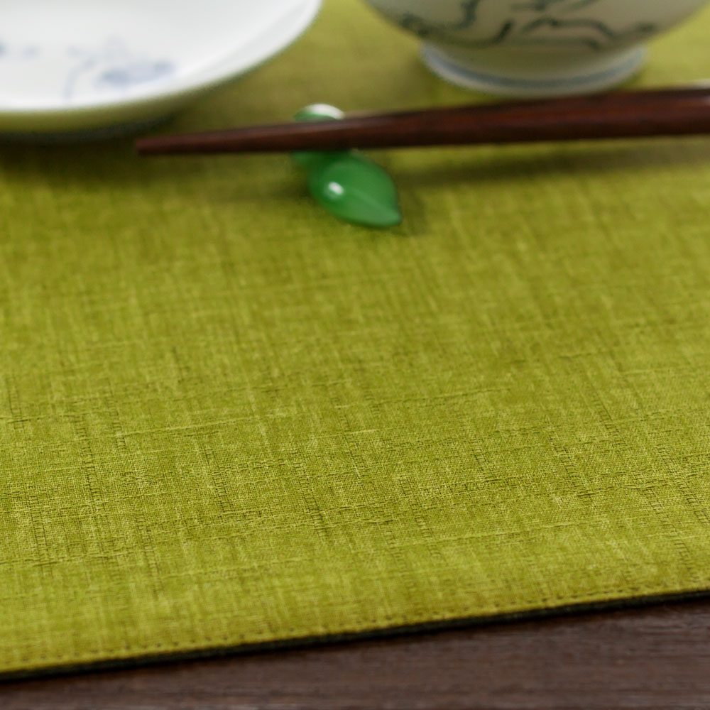 ランチョンマット 百道発信 四季彩スクエア ランチョンマット 緑 (IKI-1248)リバーシブル