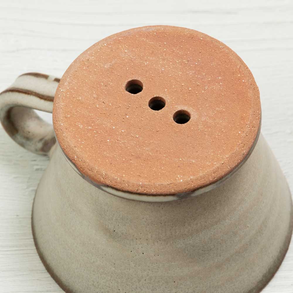 信楽焼 コーヒードリッパー 白（グレー） 耐熱陶器 滋賀県の工芸