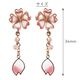 アクセソワール〈桜のイヤリング〉ひとひら E14｜舞い散る桜の一片を耳元に纏う、樹脂ノンホールイヤリング