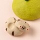 瀬戸焼 果物猫アロマストーン・かぼす (K6520) 愛知県の工芸品 Seto-yaki Aroma stone Aichi craft