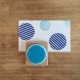 使いやすい丸型和柄はんこ　ストライプ　消しゴムはんこ　ただのやまもと　Japanese pattern hanko stamp