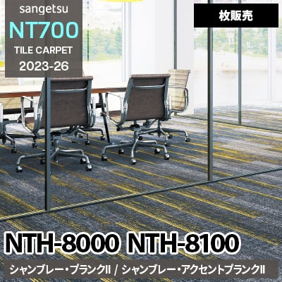 NTH8000 NTH8100 [シャンブレー・プランクII / シャンブレー・アクセントプランクII] サンゲツ タイルカーペット NT700 2023-26 [枚販売]