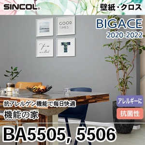 BA5505, 5506 シンコール 壁紙 [ビッグエース] 機能の家 (抗アレルゲン/抗菌/防かび) m販売