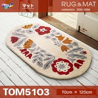 円形ラグ TOR4402 (148cm×148cm) 20mm厚 防ダニ加工 床暖対応 [日本製