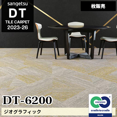 DT6200 [ジオグラフィック] サンゲツ 高級タイルカーペット [DT] 2023-26 (枚販売)