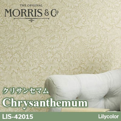 輸入壁紙 MORRIS＆Co. [Chrysanthemum クリサンセマム] LIS42015 ウィリアム・モリス 本売り