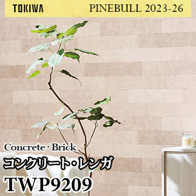 うりゅ◎ページ TWP9209 コンクリート・レンガ トキワ 壁紙 パインブル2023-26