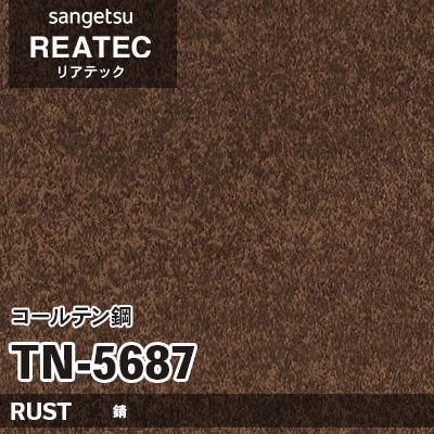 TN5687 コールテン鋼 (錆) サンゲツ リアテック vol.12 2024-26 m販売