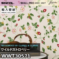 輸入壁紙 WWT30572 [ワイルドストロベリー] シンコール 壁紙 wallpro