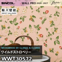 輸入壁紙 WWT30571 [ワイルドストロベリー] シンコール 壁紙 wallpro