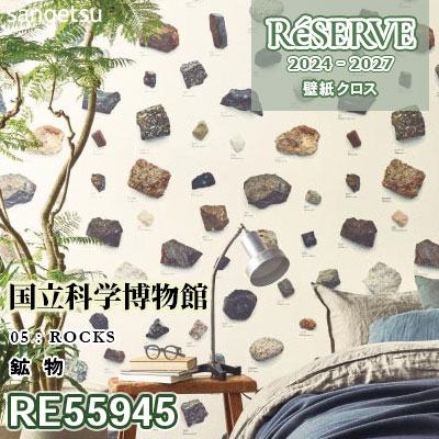 RE55945 [国立科学博物館] 岩石 防かび サンゲツ 壁紙 リザーブ 2024-27 m販売