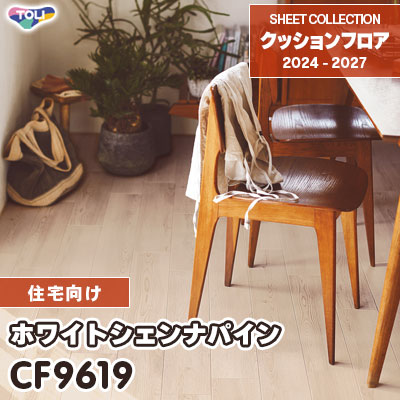 CF9619 ホワイトシェンナパイン 木目柄 東リ クッションフロア 2024-27 