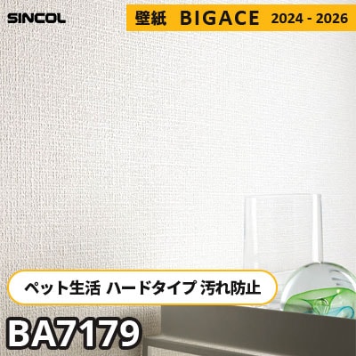 BA7179 ペットにもおすすめ [ハードタイプ＋抗菌] 汚れ・キズに強い シンコール 壁紙 ビッグエース 2024-2026 m販売