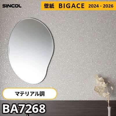 BA7268 [マテリアル] テラゾー柄風 シンコール 壁紙 ビッグエース 2024-2026 m販売