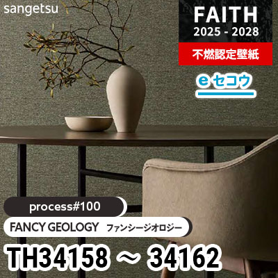 TH34158～34162 [process#100] FANCY GEOLOGY 5色 サンゲツ 不燃認定