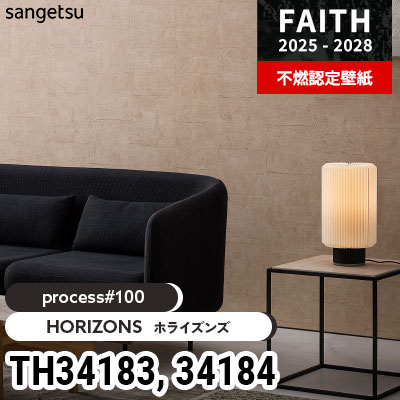 TH34183 TH34184 [process#100] HORIZONS サンゲツ 不燃認定壁紙
