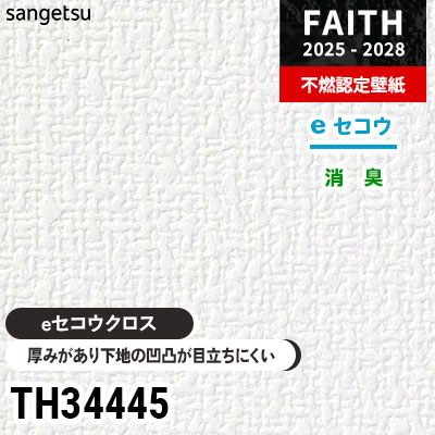 サンゲツ塗装下地クロス未使用その2 TH34445 厚みがあり下地が目立たない [eセコウクロス] 消臭 サンゲツ