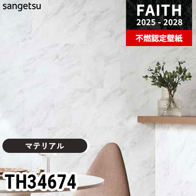 TH34674 [マテリアル] サンゲツ 不燃認定壁紙 フェイス 2025-28年 (m販売)
