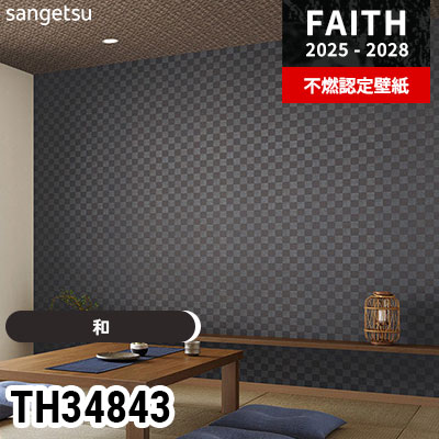 TH34843 [和] サンゲツ 不燃認定壁紙 フェイス 2025-28年 (m販売)