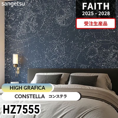 HZ7555 [ハイグラフィカ] 受注生産品 サンゲツ 不燃認定壁紙 フェイス 2025-28年 (巻販売)