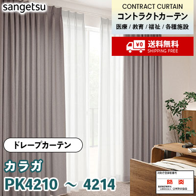 カーテン [カラガ] PK4210 PK4211 PK4212 PK4213 PK4214 防炎 各種施設