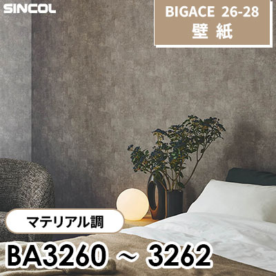 BA3260 BA3261 BA3262 マテリアル調 [不燃] シンコール 壁紙 BIGACE ビッグエース 2026-28 (ｍ販売)