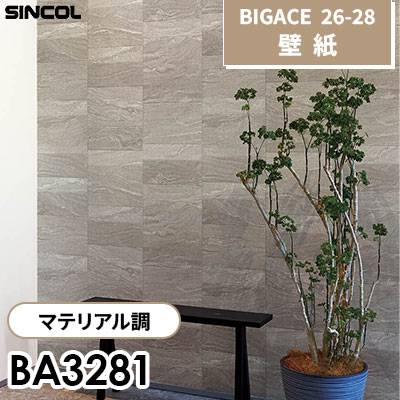 BA3281 マテリアル調 [不燃] シンコール 壁紙 BIGACE ビッグエース 2026-28 (ｍ販売)