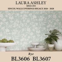 ローラアシュレイ♡バコールシルバー　シェード/16インチ ローラアシュレイ BL7607 BL7608 シンコール 壁紙 ビッグエース 2024