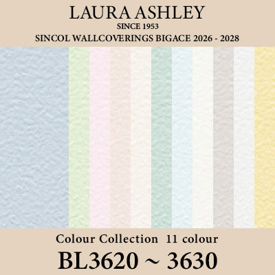 ローラアシュレイ BL3620～3630 Colour Collection 無地 11色 [不燃