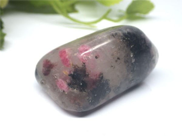 ロードナイトinクォーツ タンブル ( 薔薇輝石 )/ Rhodonite in Quartz