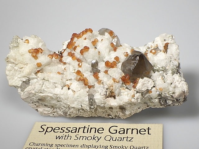 福建省産スペサルチン(満礬柘榴石)/スモーキークォーツ