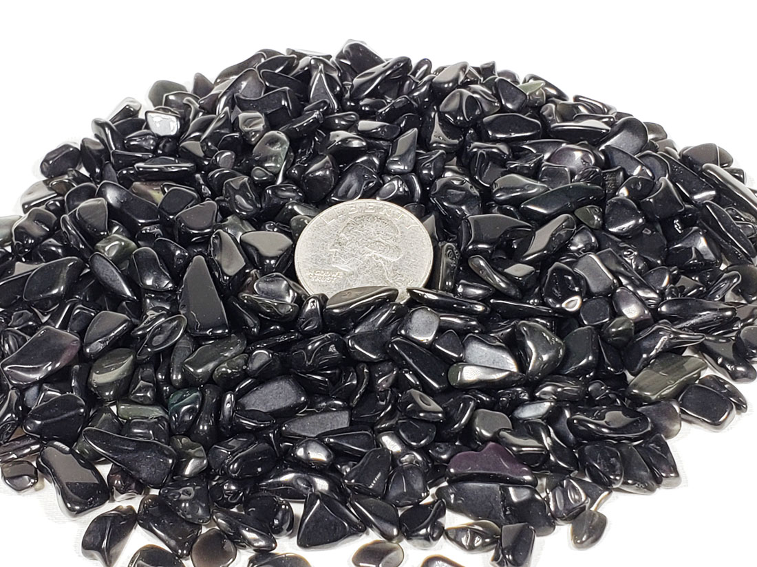 レインボーオブシディアン さざれ 200g