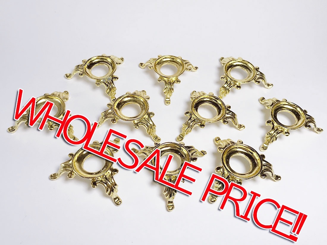 玉台Bタイプ ゴールドカラー Mサイズ (直径35～55mm丸玉推奨) 10個セット アソート