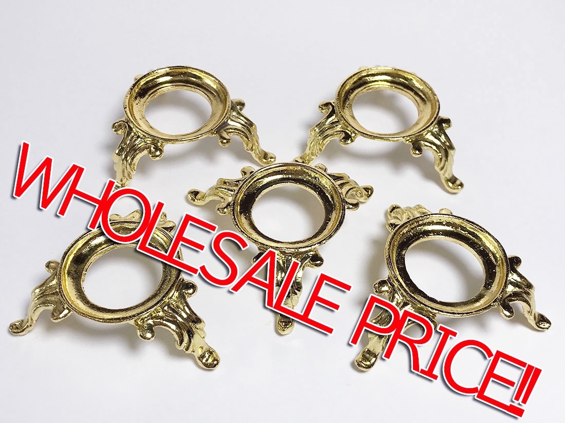 玉台Bタイプ ゴールドカラー Lサイズ(直径45～65mm丸玉推奨) 5個セット アソート