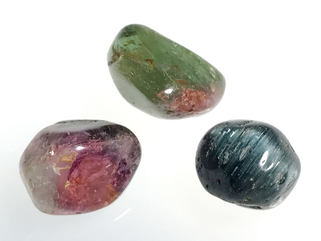 ブラジル産カラートルマリンミニタンブル3個セット