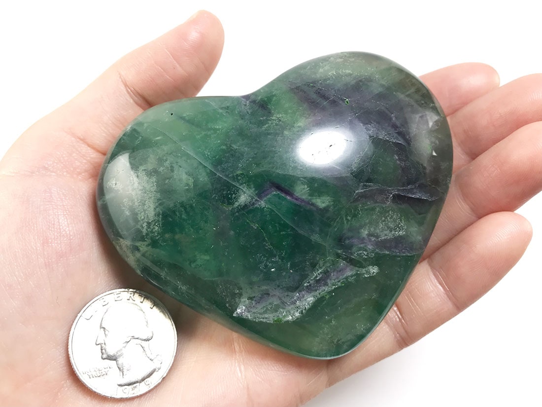 フローライト ハート/Heart Shaped Fluorite