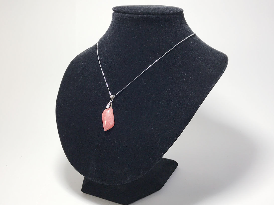 希少石　ロードクロサイト・インカローズ K18YG　ペンダントトップ ロードクロサイト（インカローズ） 稀少石（希少石）コレクション