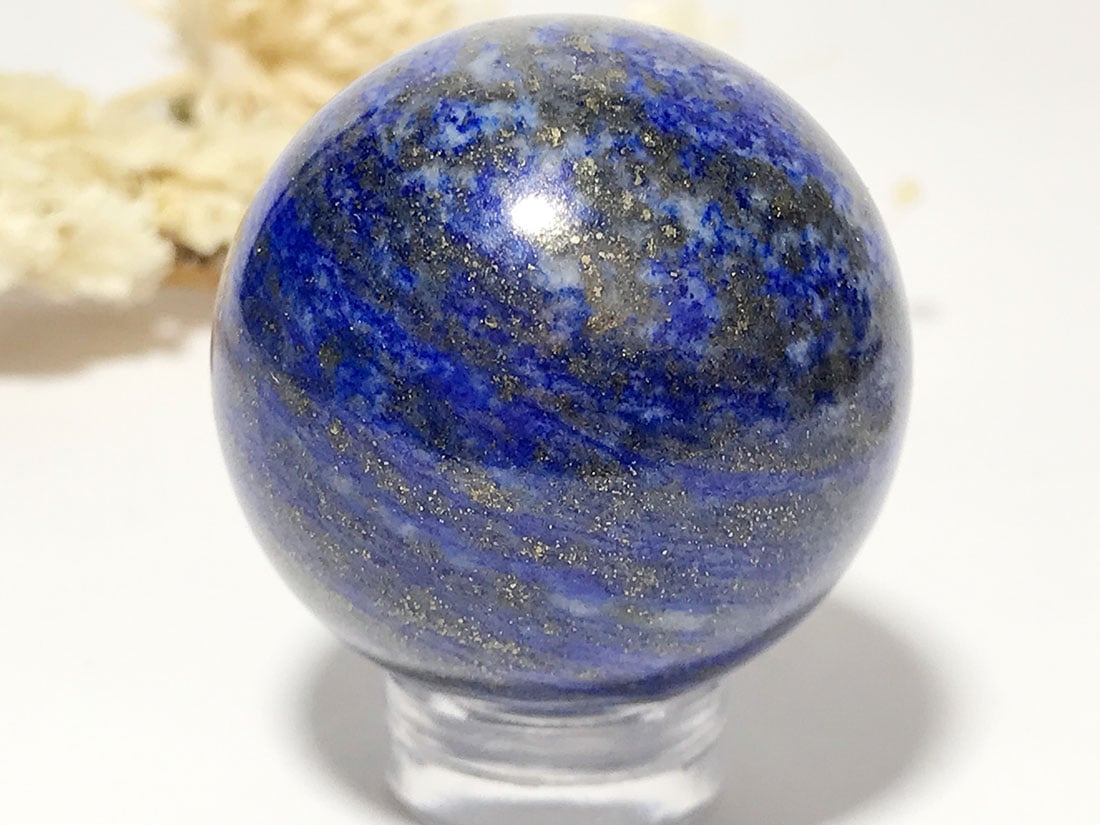 ラピスラズリ31mm 丸玉（蛍光）