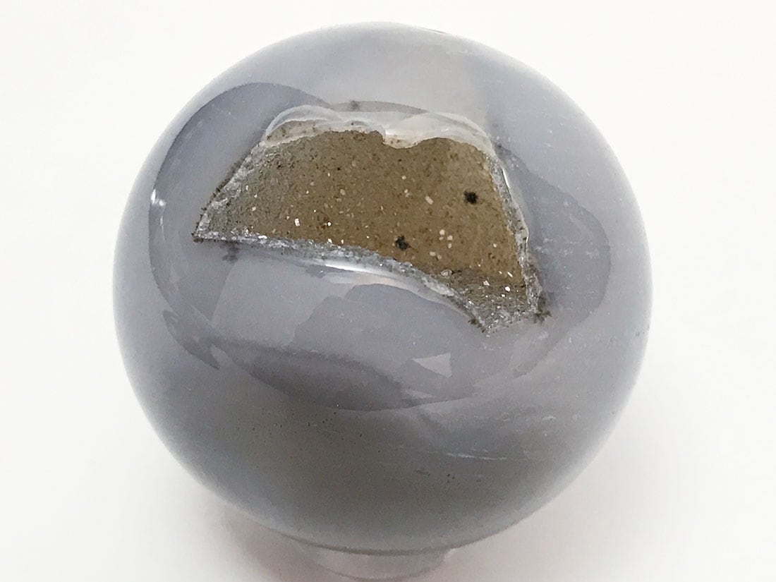 ブラジル産アゲートジオード40mm丸玉