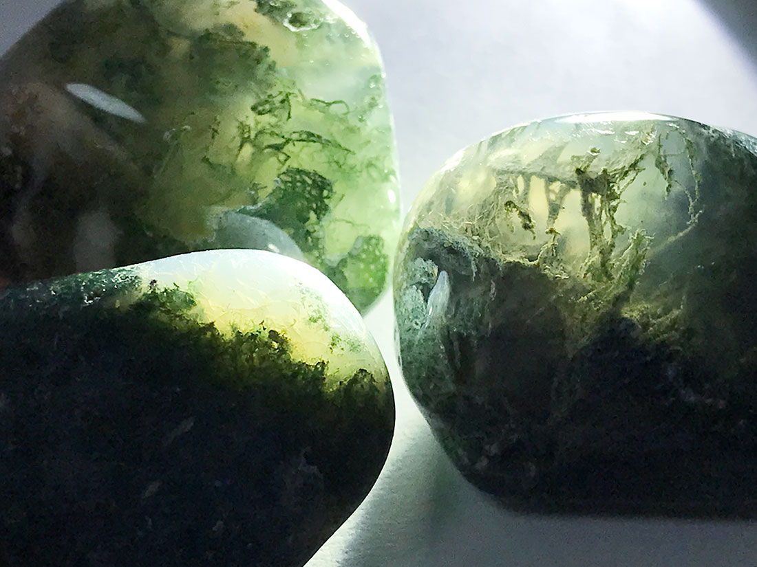 モスアゲート タンブル3個セット