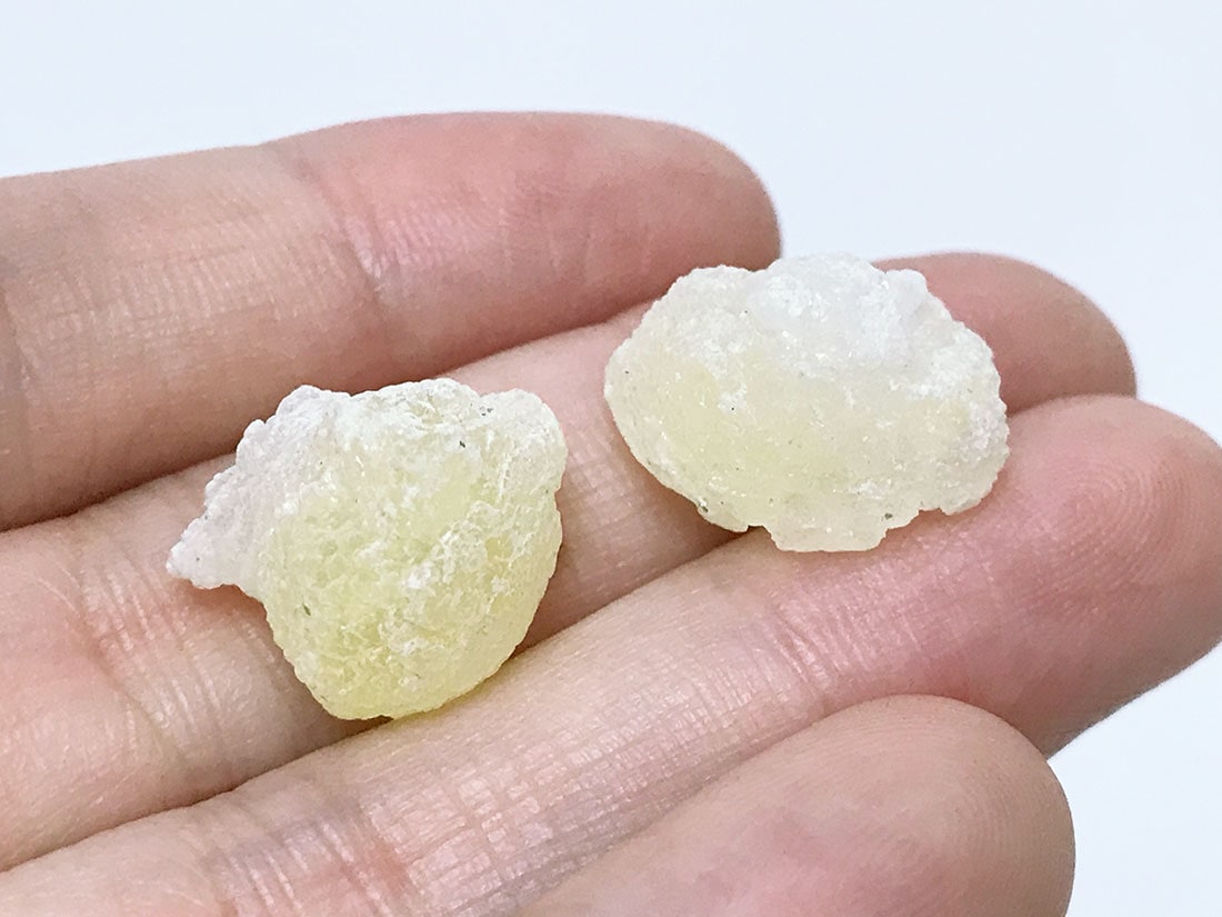 パキスタン産イエローブルーサイト2個セット/Brucite (水滑石)