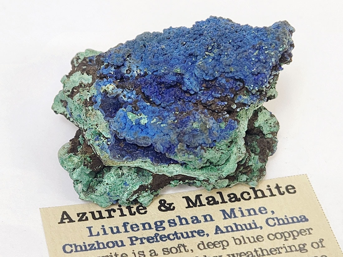 安徽省産アズライト with マラカイト/Azurite with Malachite