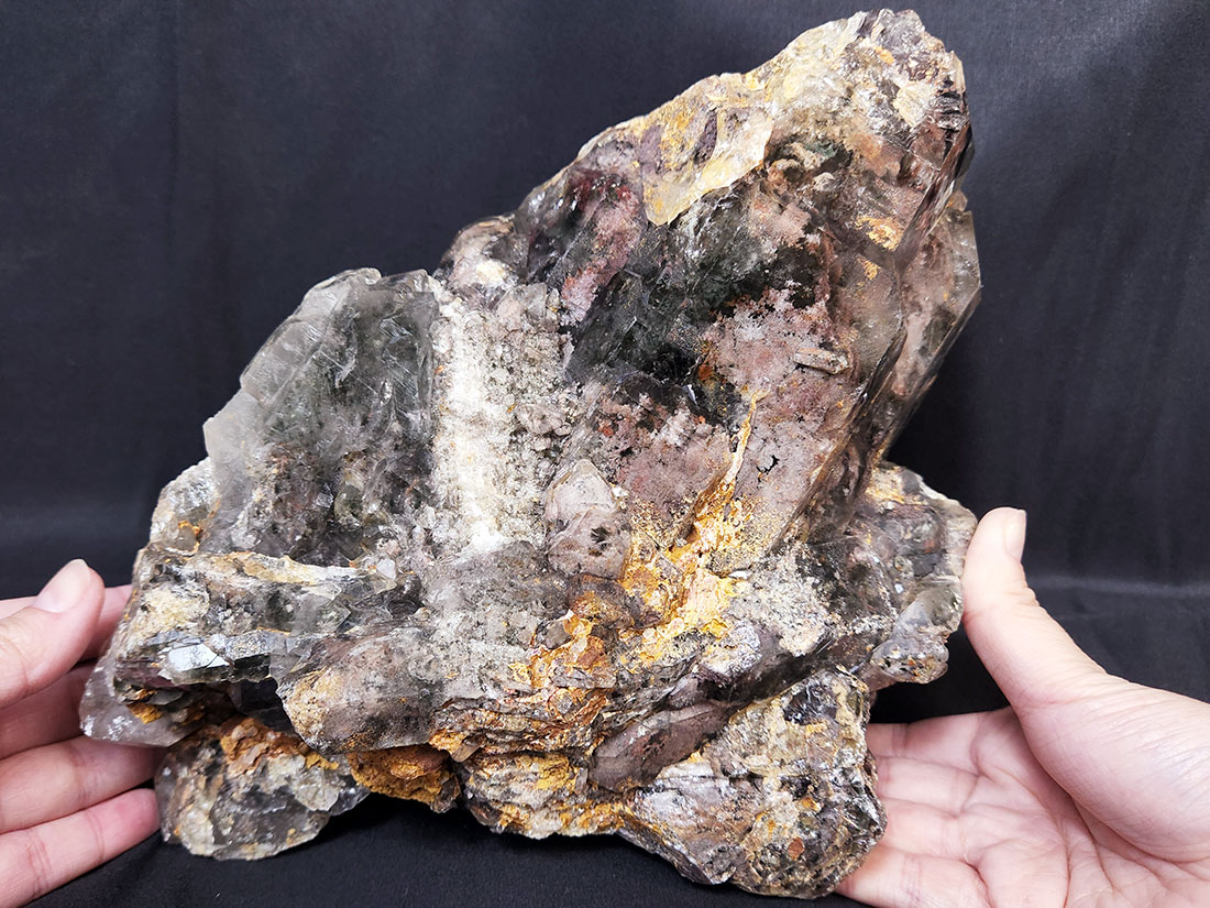 水晶 ブラジル ミナジェスライス産 クラスター 水晶群 ブラジル ミナスジェライス産 ガーデンクォーツクラスター ( 庭園水晶