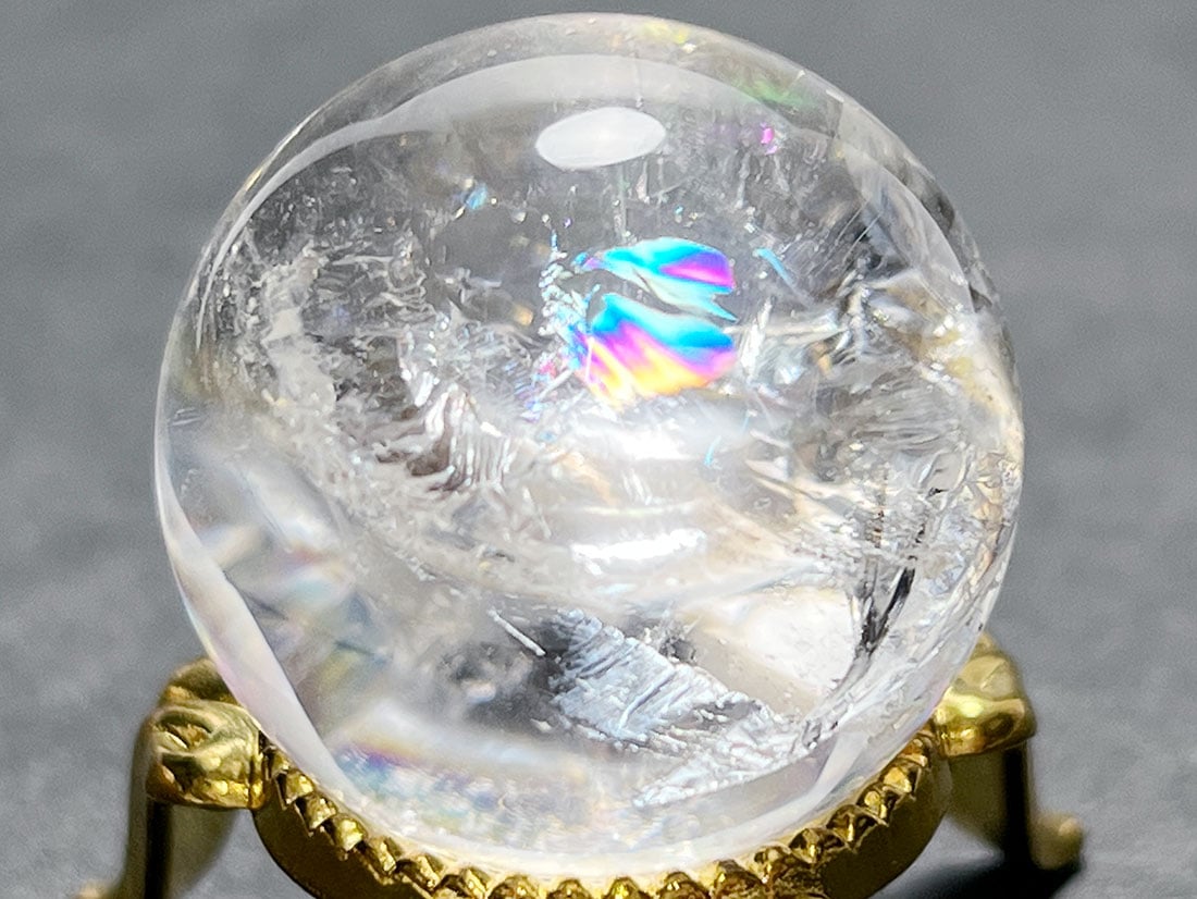 レインボークォーツ27mm丸玉/Iris Quartz