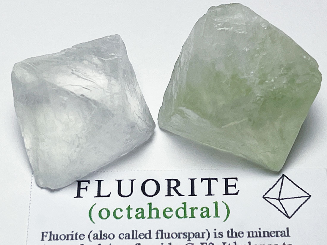 湖南省産 フローライト八面体(蛍石)2個セット/Fluorite