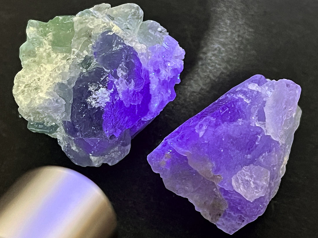 湖南省産フローライト ラフ2個セット