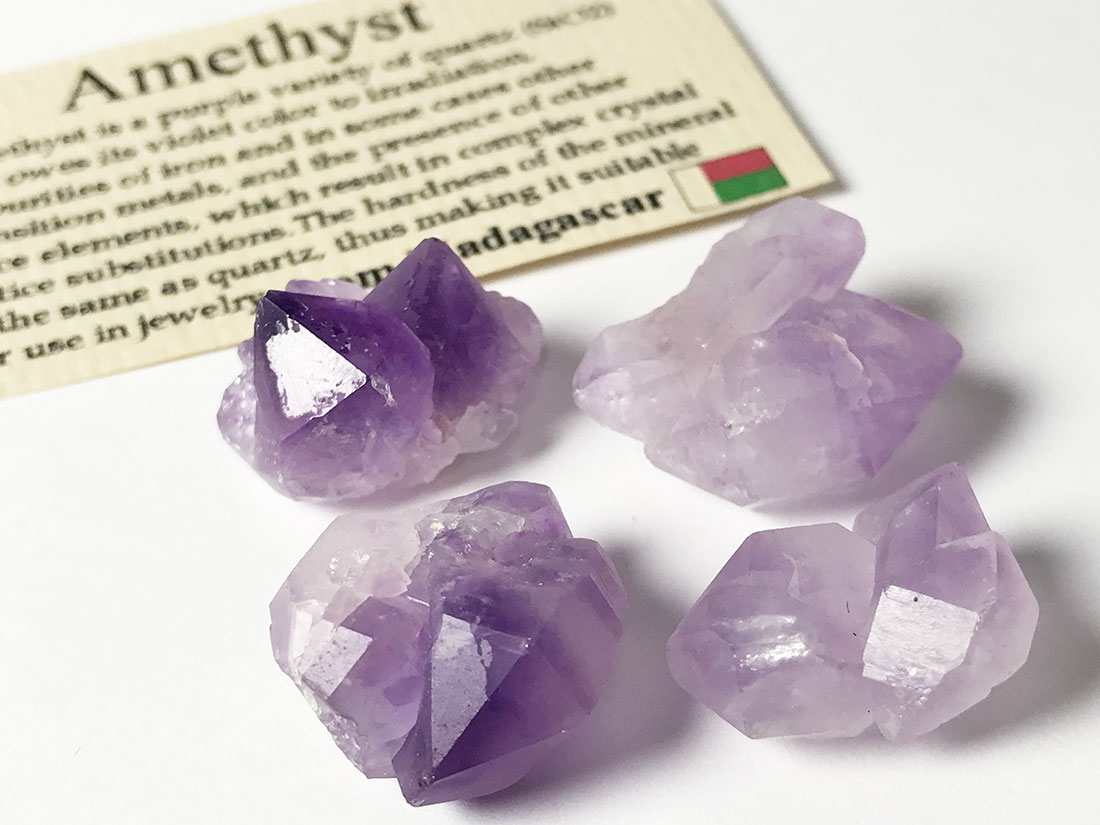 マダガスカル産 アメジスト4個セット/Amethyst