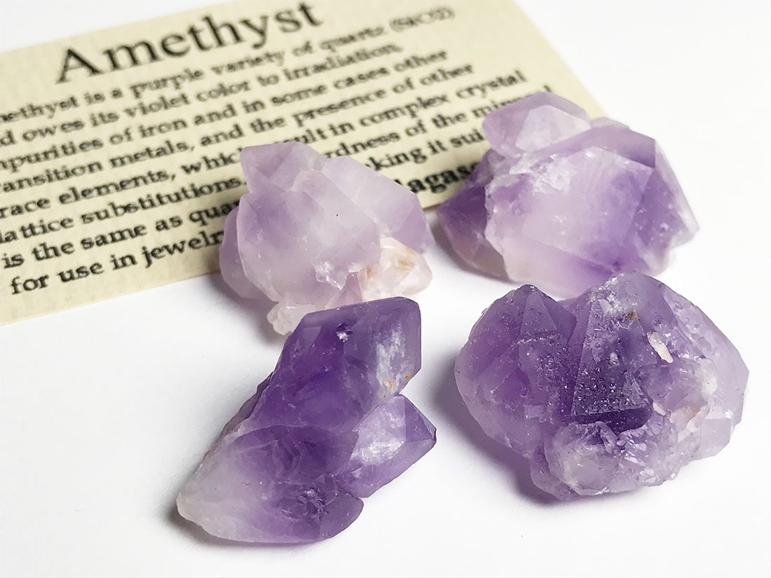 マダガスカル産 アメジスト4個セット/Amethyst