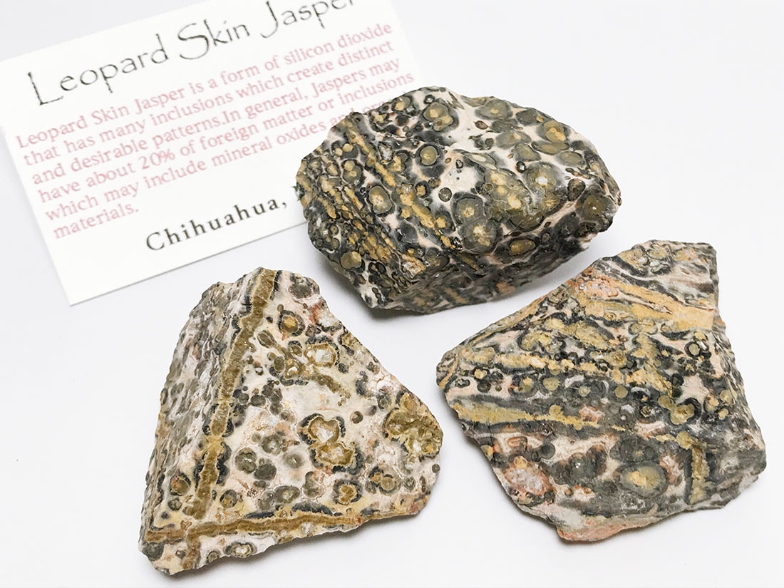 メキシコ産レオパードスキンジャスパー3個セット