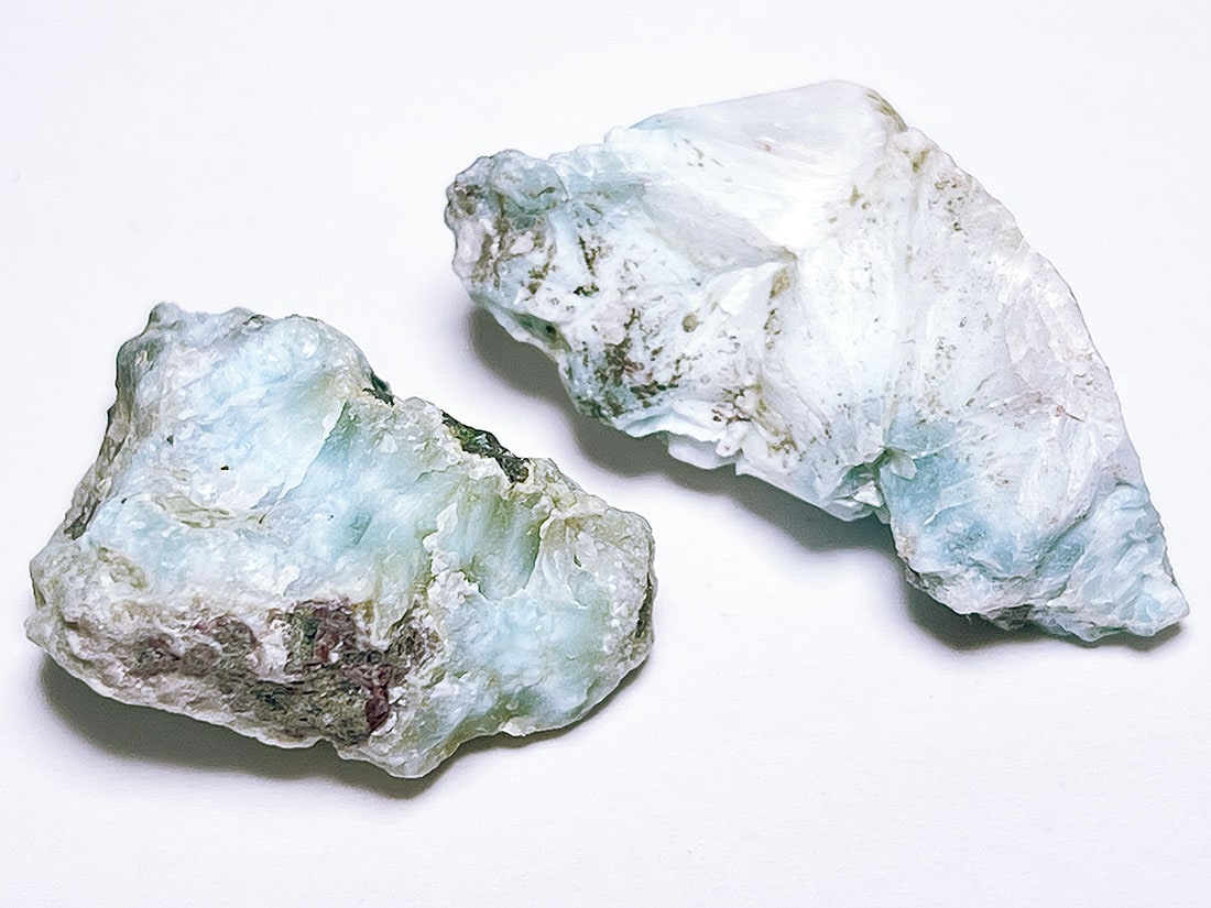 ドミニカ共和国産 ラリマー(ソーダ珪灰石)/Larimar 2個セット